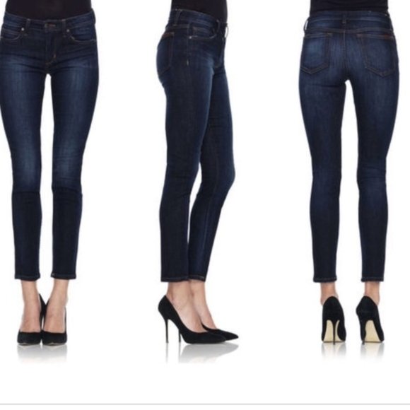 Joe's Jeans Stretchy Mid-Rise Skinny Ankle Jeans Rikki Dark Wash Size 27 VGC - Picture 2 of 9